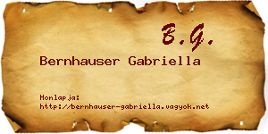 Bernhauser Gabriella névjegykártya
