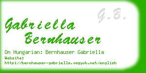 gabriella bernhauser business card